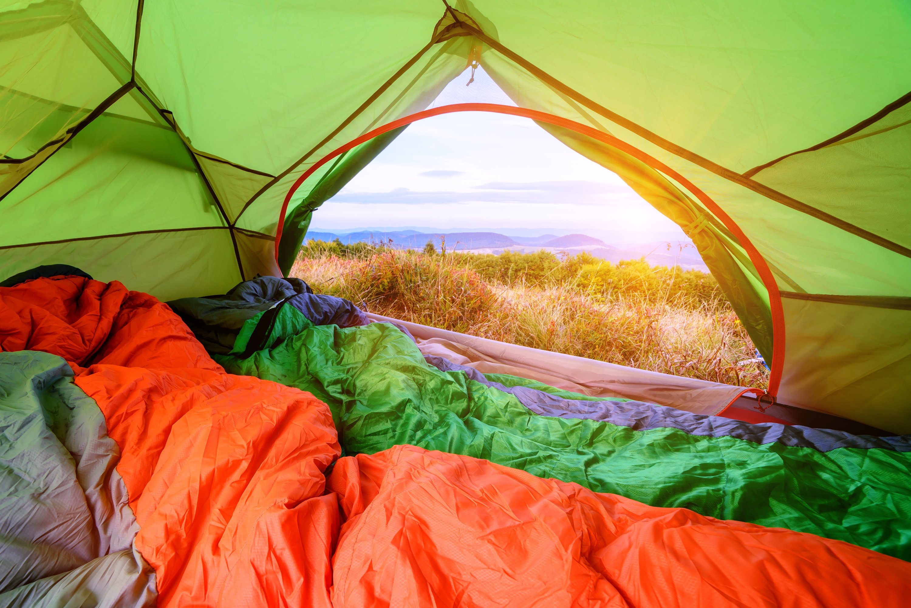 Make sure you choose the correct tent and sleeping bag to fit the weather conditions. (iStock Photo)
