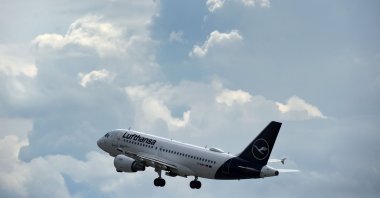 An aircraft of the German airline Lufthansa departs from Munich International Airport in Munich, Germany, June 25, 2020. (AFP Photo)