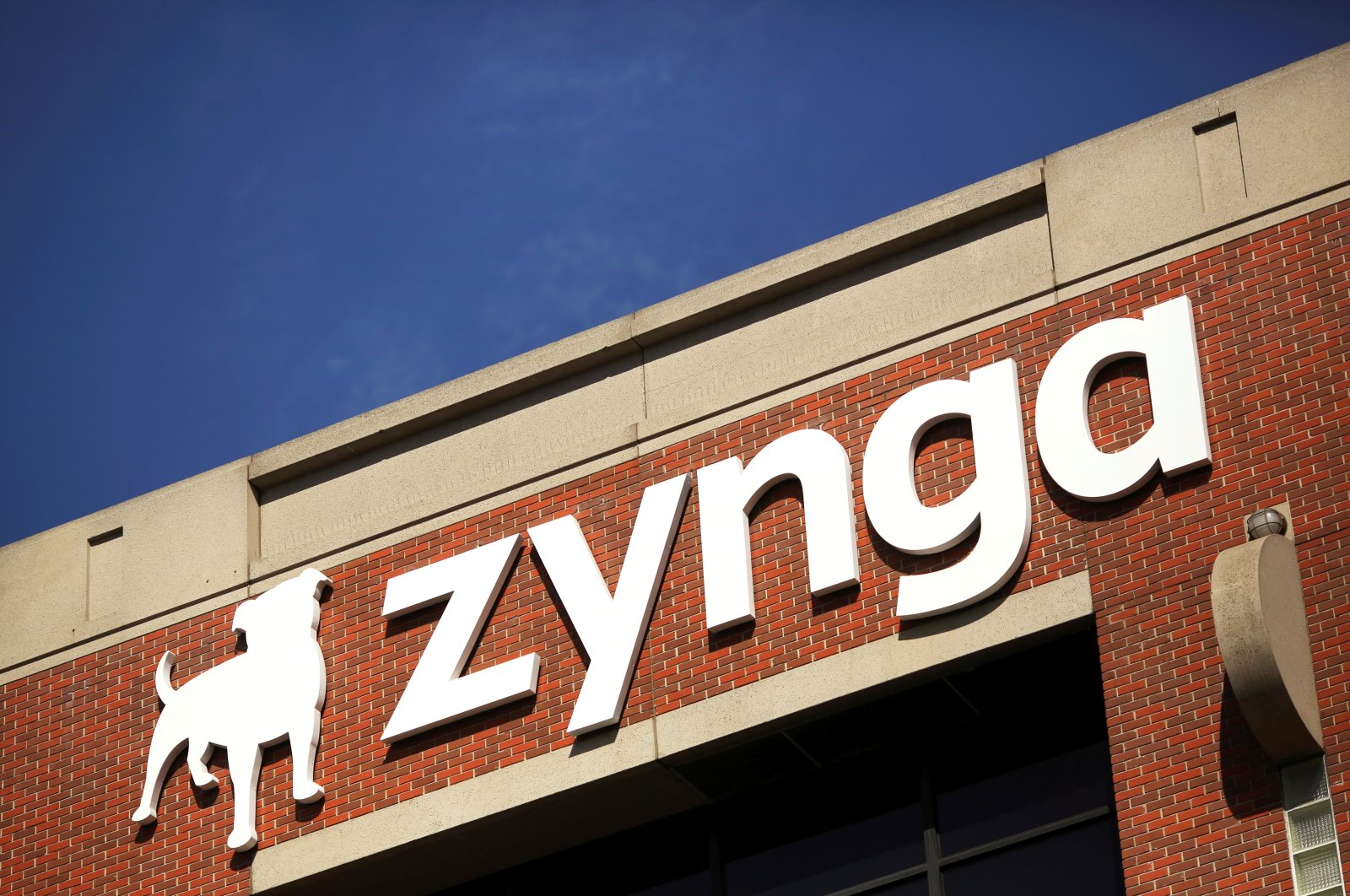 The Zynga logo is pictured at the company's headquarters in San Francisco, California, U.S., April 23, 2014. (Reuters Photo)