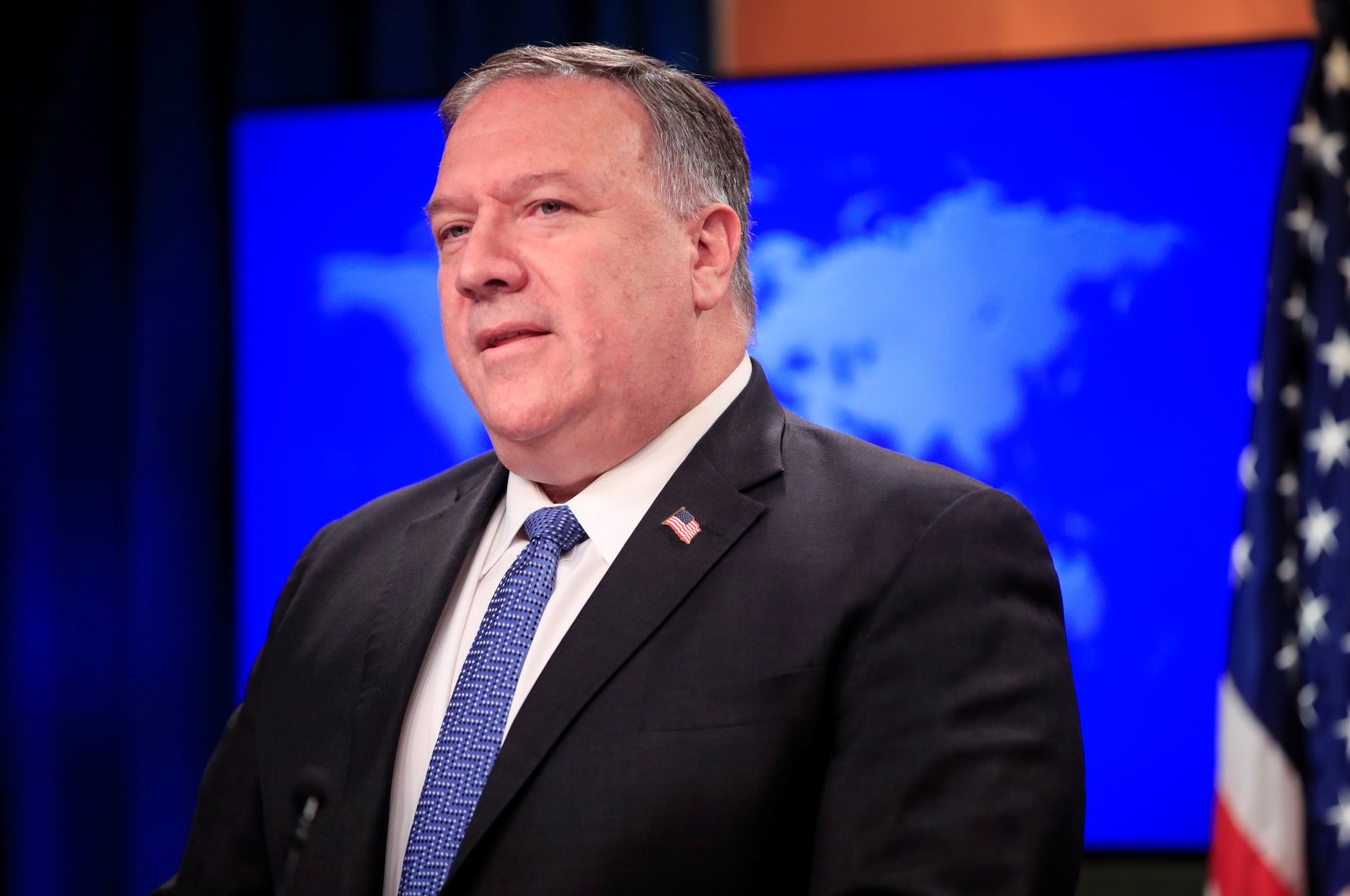 U.S. Secretary of State Mike Pompeo speaks during a news conference at the State Department in Washington, U.S. Aug. 5, 2020. (Reuters Photo)