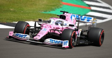 Racing Point's Nico Hulkenberg in action during practice before the British Grand Prix race in Silverstone, Britain, Aug. 1, 2020. (Reuters Photo)
