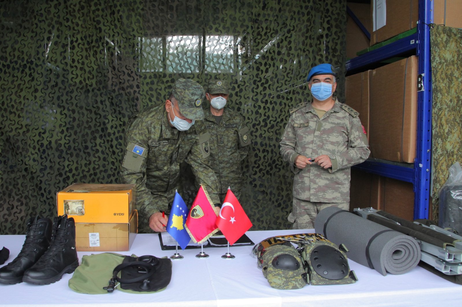 Turkey provides the Kosovo Security Force with $743,000 (TL 5.4 million) worth of donations, Aug. 10, 2020. (AA)