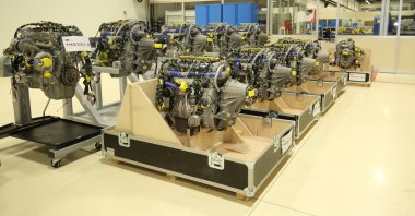 UAV engines produced by Turkey's TEI at its facility in Eskişehir, central Turkey, Aug. 12, 2020. (Photo by TEI via AA)