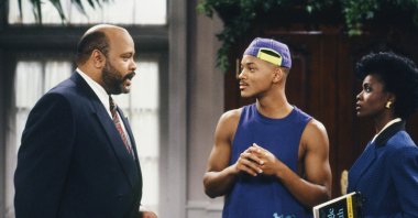 This photo provided by NBC shows (L-R) James Avery as Philip Banks, Will Smith as William "Will" Smith, and Janet Hubert as Vivian Banks, in Episode 7, "Def Poet's Society" from the TV series, "The Fresh Prince of Bel-Air." (AP PHOTO)