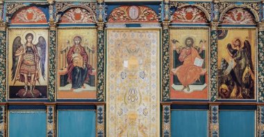 A view of the interior of the Greek Orthodox church of Agia Eleni in Sille village, Konya, central Turkey, Aug. 12, 2020. (AA Photo)