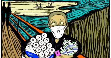 "Panic" by Tom Curry of the U.S. state of Texas, inspired by "Scream" by famous painter Edvard Munch.