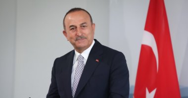 Turkish Foreign Minister Mevlüt Çavuşoğlu addresses the media during a joint press conference with Swiss Federal Councilor Ignazio Cassis as part of an official visit in Bern, Switzerland, Friday, Aug. 14, 2020. (AA Photo)