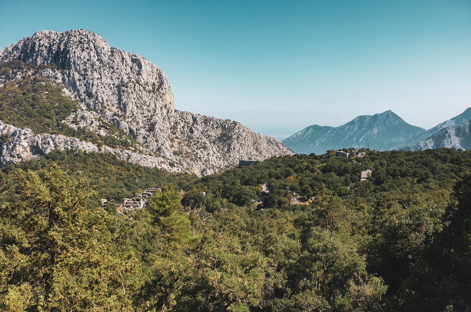 Though mostly in ruins, the ancient city of Termessos is still spectacular and now surrounded by a sea of green. (Photo by Argun Konuk)