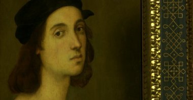 A self portrait by Renaissance master Raphael is seen during the unveiling of a blockbuster exhibition commemorating the 500th anniversary of his death, in this screengrab taken from a video, at the Scuderie del Quirinale in Rome, Italy March 4, 2020. (Reuters Photo)