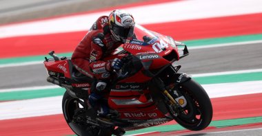 Andrea Dovizioso rides during qualifying, in Spielberg, Austria, Aug. 15, 2020. (REUTERS Photo) 