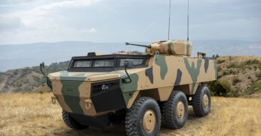 The new generation tank destroyer vehicle, Kaplan of the Turkish defense firm FNSS. (Photo by the FNSS via AA)