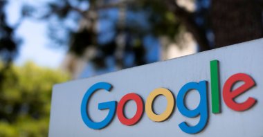 A Google logo is shown at one of the company's office complexes in Irvine, California, U.S., July 27, 2020. (REUTERS Photo)