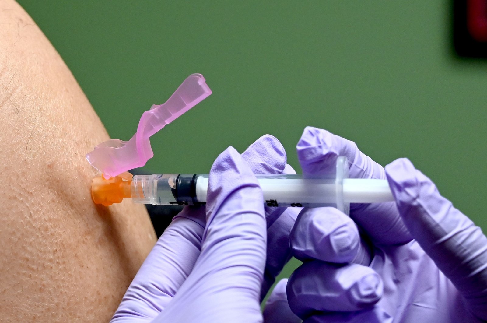 In this file photo taken on Jan. 31, 2020, a man gets a flu shot at a health facility in Washington, DC. (AFP File Photo)