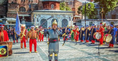 A performance of a Mehter band at Sultanahmet Square, Istanbul, Turkey, May 5, 2017. (Lepneva Irina / Shutterstock Photo)