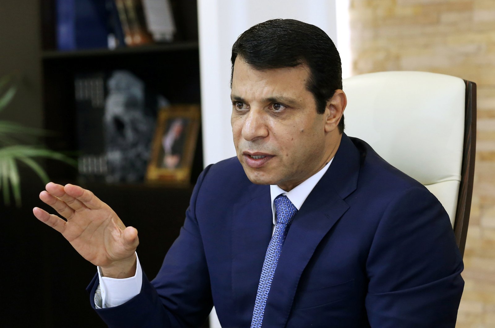 Mohammed Dahlan gestures in his office in Abu Dhabi, United Arab Emirates, Oct. 18, 2016. (Reuters File Photo)