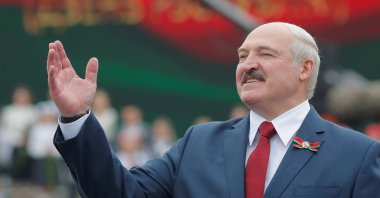 Belarusian President Alexander Lukashenko gestures as he takes part in the celebrations of Independence Day in Minsk, Belarus July 3, 2020. (Reuters Photo)
