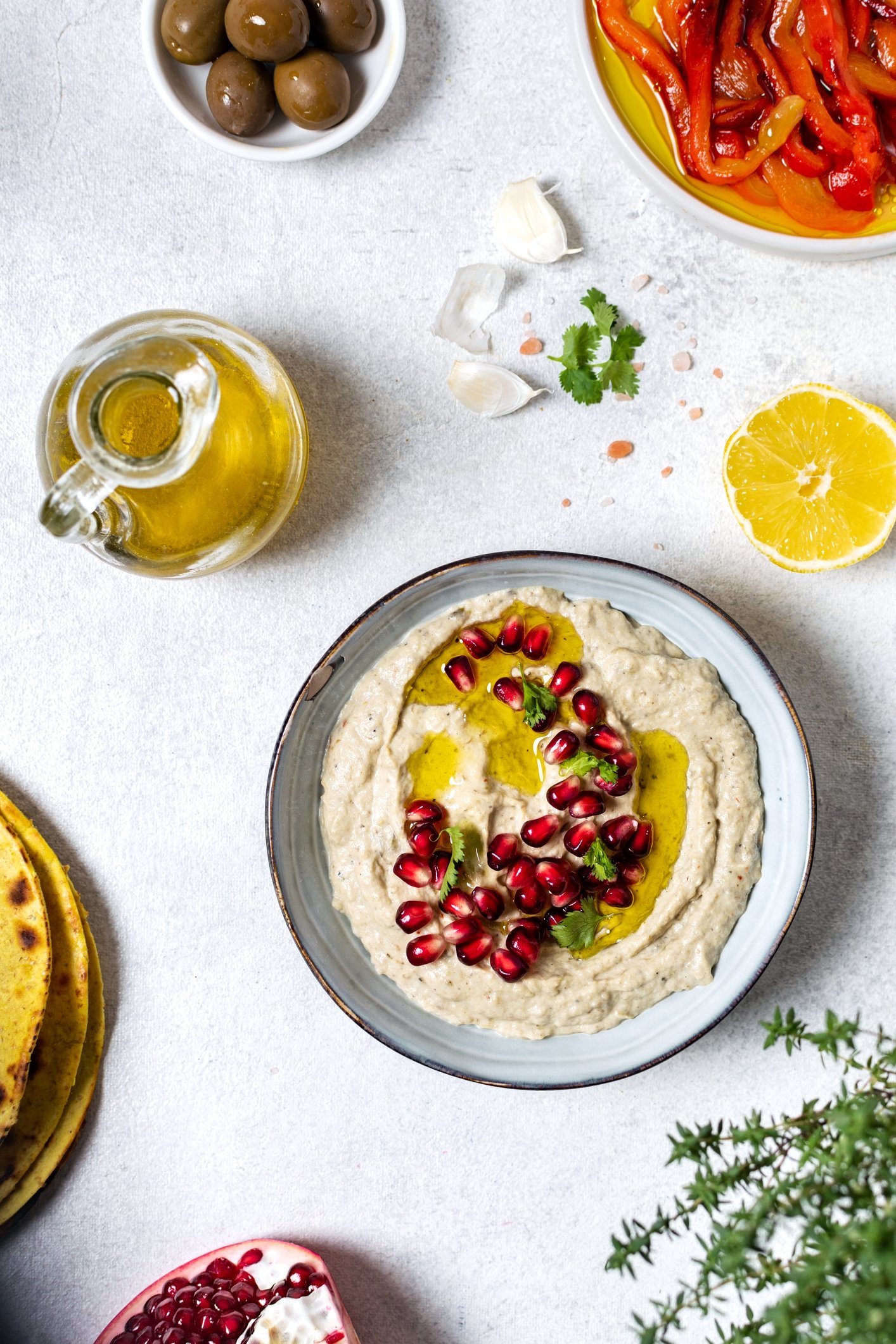 Baba ghanoush is made out of eggplant mixed with tahini, olive oil, lemon juice and spices. (iStock Photo)