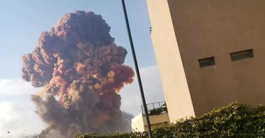 Smoke rises after an explosion in Beirut, Lebanon Aug. 4, 2020, in this picture obtained from a social media video. (Reuters Photo)