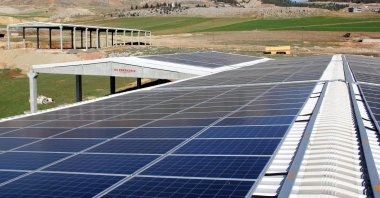 Solar energy panels in southeastern Turkey's Adıyaman province, Dec. 29, 2014. (AA Photo)