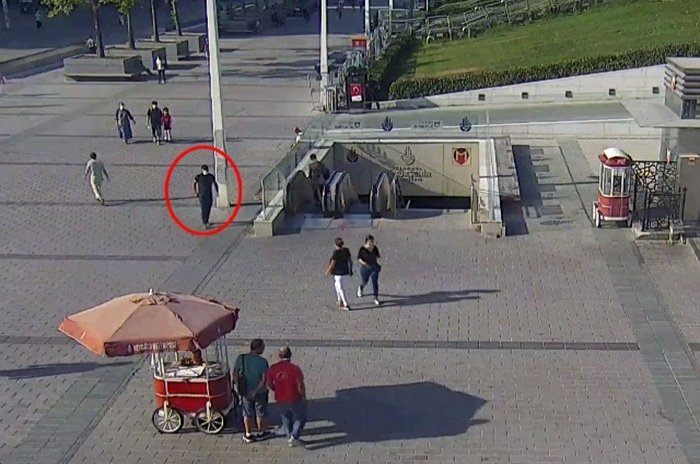 CCTV footage released by Turkish police shows Daesh terrorist H.S. walking around near Taksim Square to plan an attack. (IHA Photo)