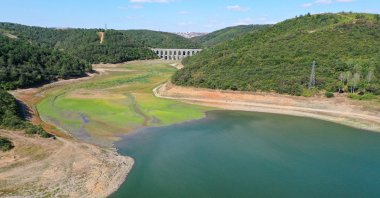 A view of Alibeyköy Dam supplying water to the city, in Istanbul, Turkey, Aug. 26, 2020. (AA Photo) 
