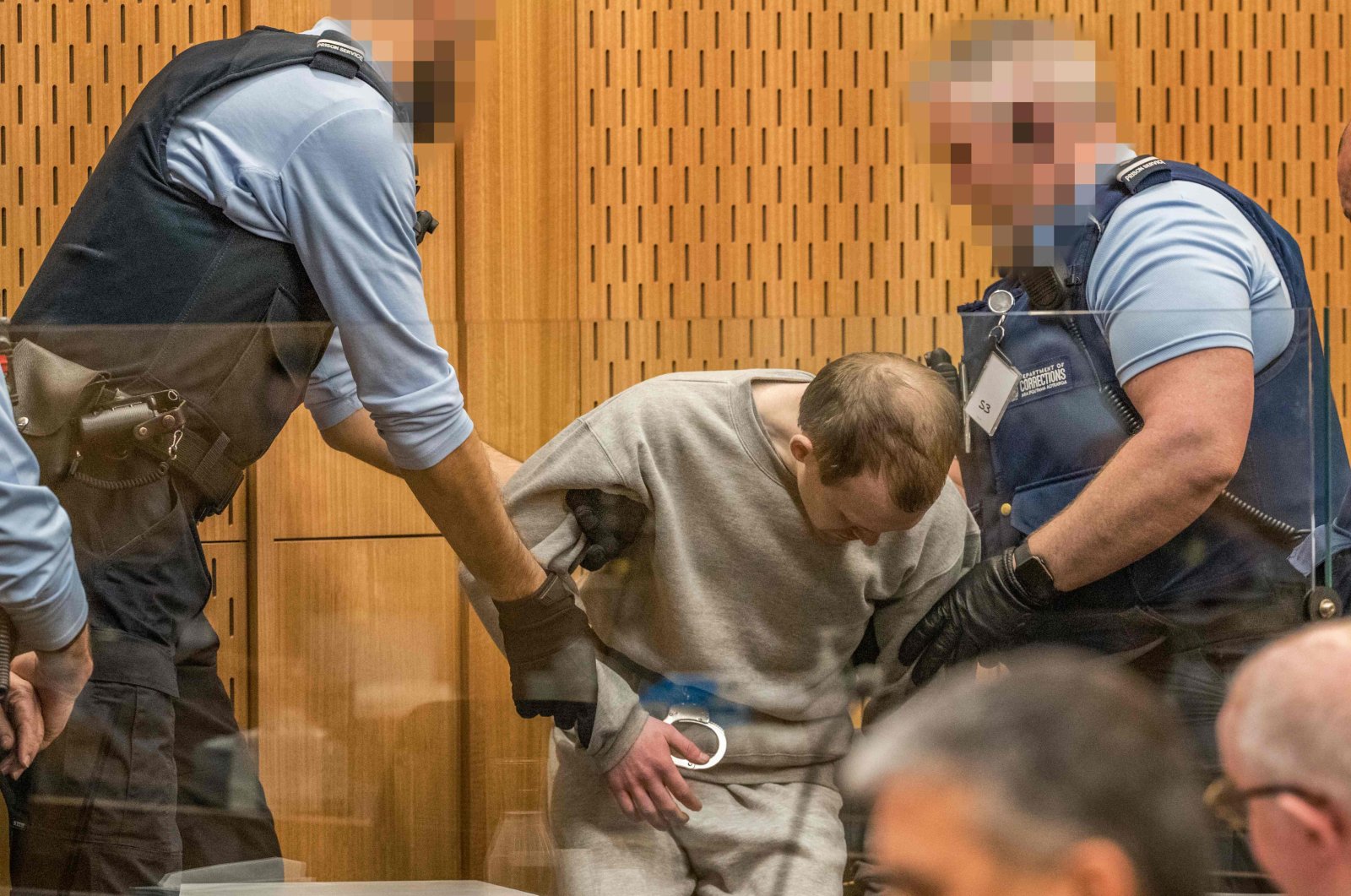 Brenton Tarrant attends his third day in court for a sentence hearing, Christchurch, Aug. 26, 2020. (AFP Photo)