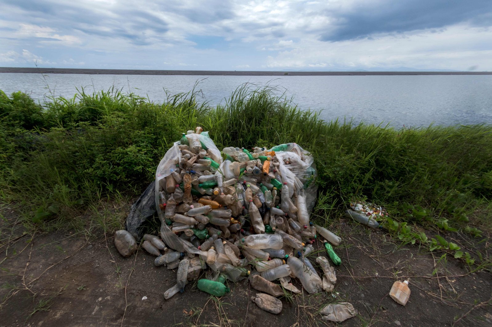 A view of collected plastic waste at Guacalillo beach, in Puntarenas, Costa Rica, Aug. 14, 2018. (AFP Photo)