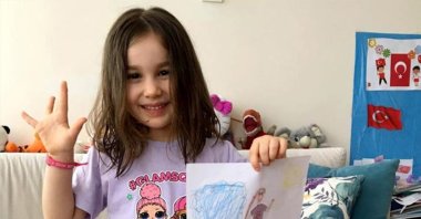 Ece Boyacıoğlu in her home in Istanbul, Turkey, Aug. 28, 2020. (AA Photo) 