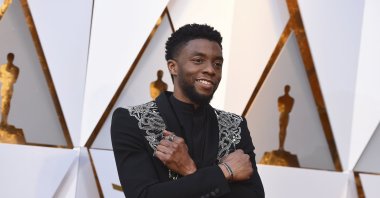 In this March 4, 2018 file photo, Chadwick Boseman arrives at the Oscars at the Dolby Theatre in Los Angeles. (AP Photo)
