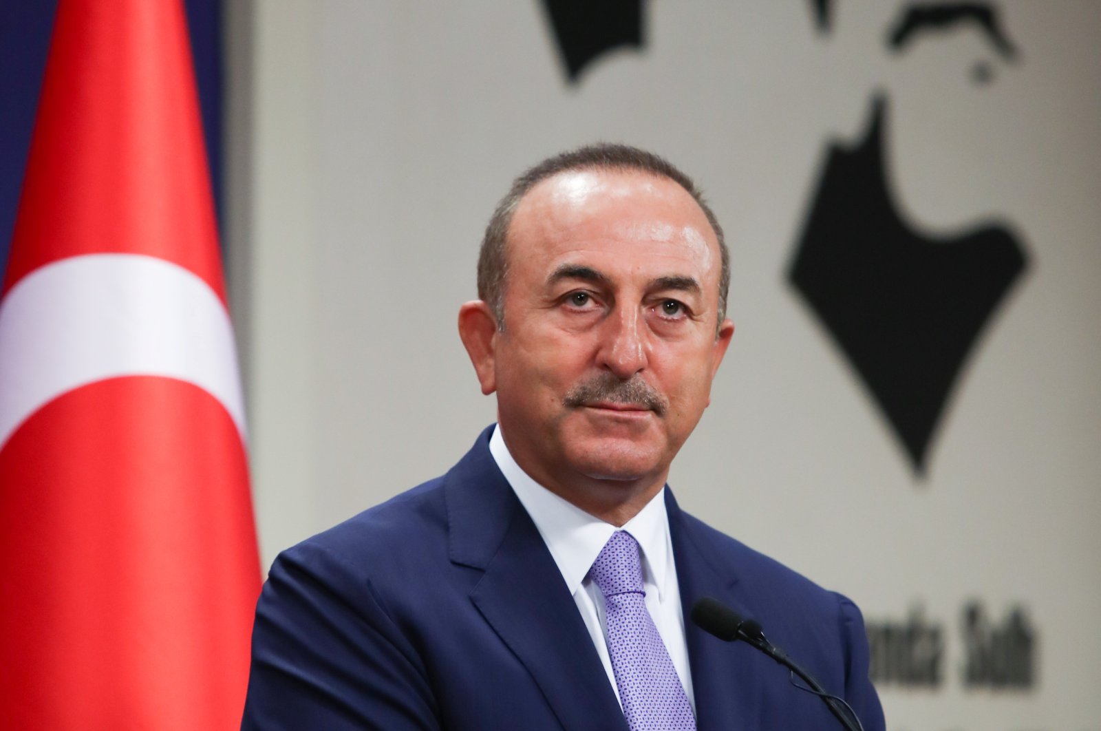 Turkish Foreign Minister Mevlüt Çavuşoğlu attends a news conference in Ankara, Turkey Aug. 11, 2020. (Reuters Photo)