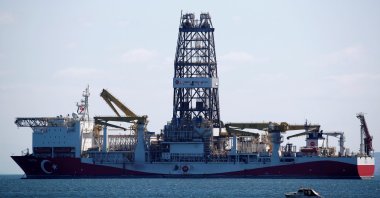 Turkey's drilling vessel Fatih is seen off the shores of Yenikapı district in Istanbul, Turkey, April 9, 2020. (Reuters Photo)