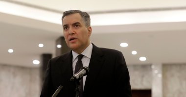 Lebanon's newly appointed Prime Minister Mustapha Adib speaks during a news conference at the presidential palace in Baabda, east of Beirut, Lebanon, Aug. 31, 2020. (AFP Photo)