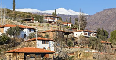 A general view of the Birgi neighborhood, İzmir province, western Turkey.