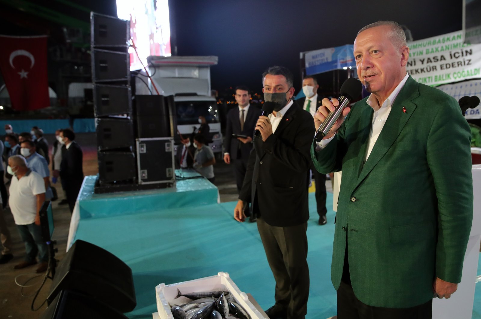 President Recep Tayyip Erdoğan speaking at an event in Giresun, Turkey, Aug. 31, 2020. (AA Photo)