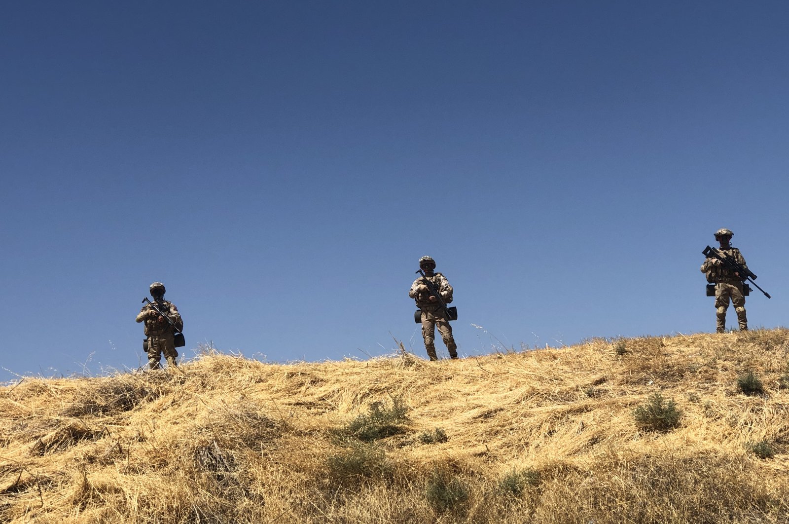 At least 24 people were detained in an operation against the PKK/KCK in southeastern Turkey's Mardin, Sept. 1, 2020. (AA Photo)