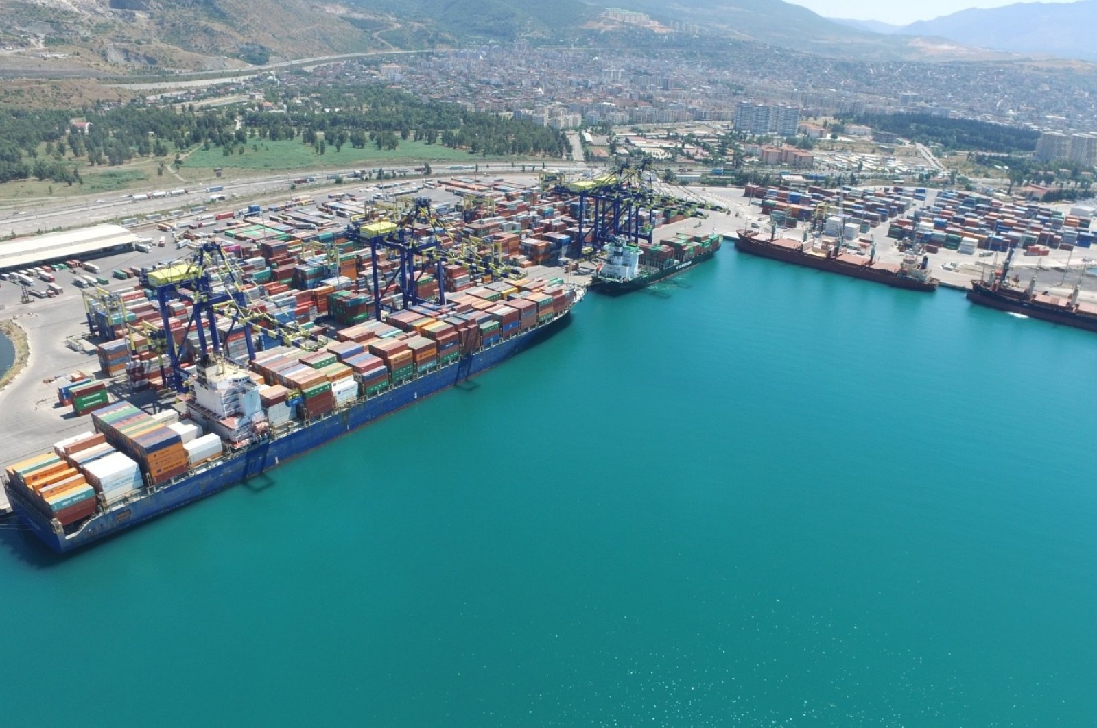 A general view of LimakPort Iskenderun International Port in southern Hatay province, Turkey, Aug. 12, 2020. (Photo by LimakPort via AA)