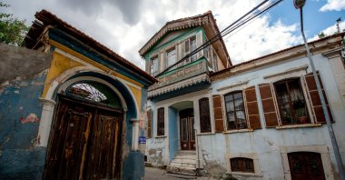 Some historical Ottoman houses in the town of Kula, Manisa, western Turkey.