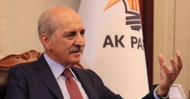 AK Party deputy chairman Numan Kurtulmuş speaks to Daily Sabah's Nur Özkan Erbay at the AK Party Headquarters in Ankara, September 2, 2020 (DS Photo)