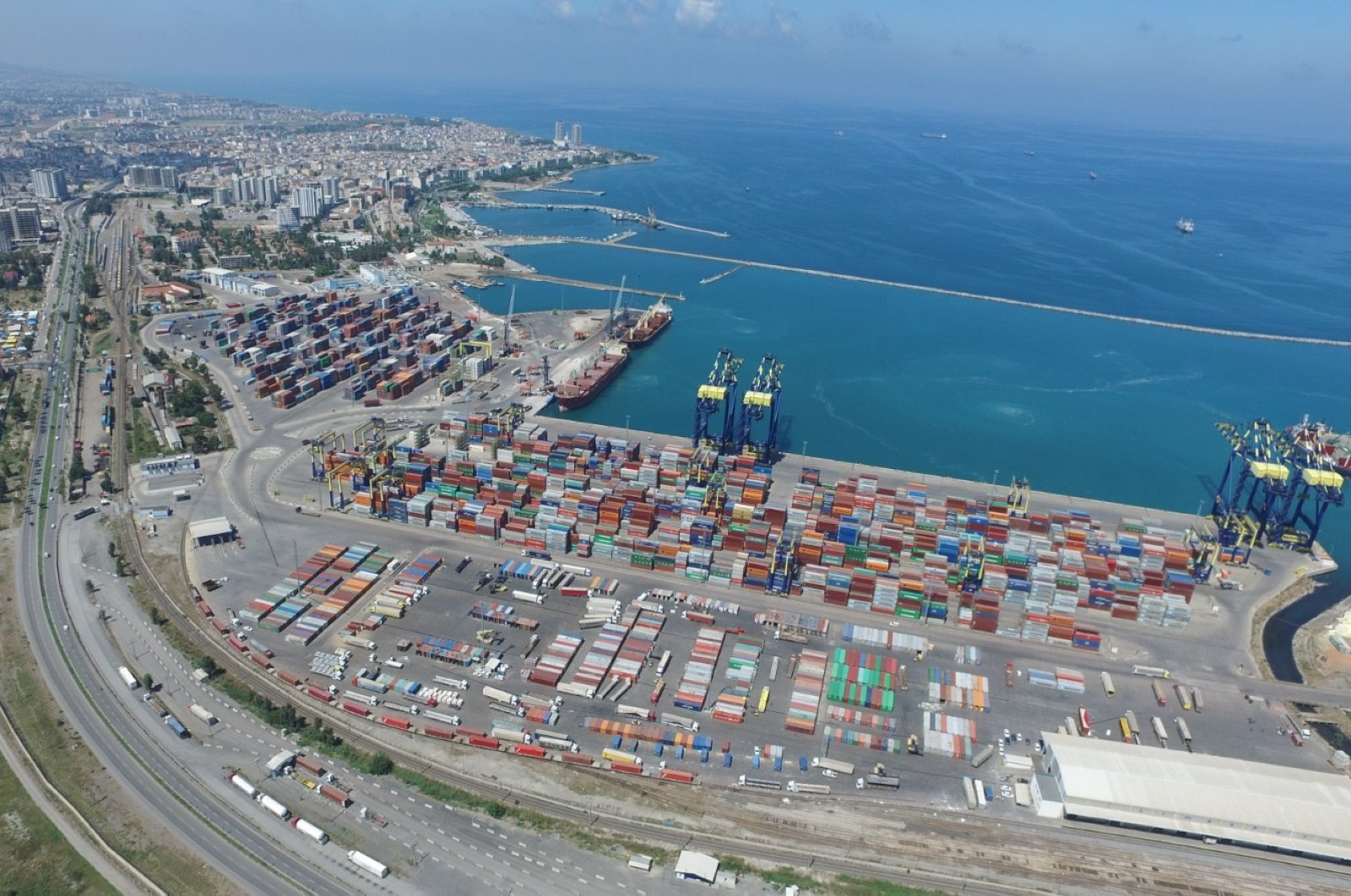 A general view of LimakPort Iskenderun International Port in southern Hatay province, Turkey, Aug. 12, 2020. (AA Photo)