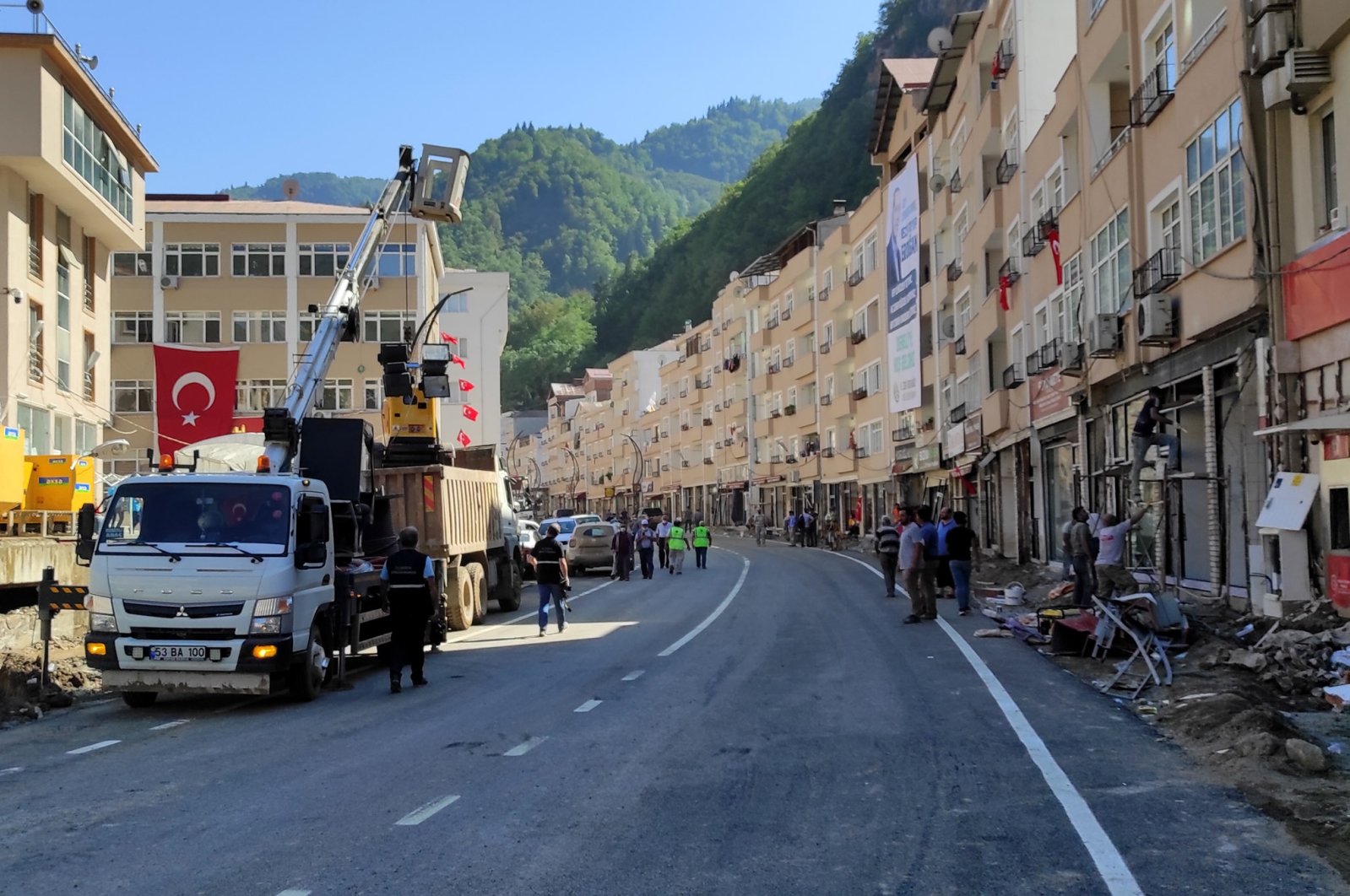 View of a new road constructed after the disaster, in Dereli district, in Giresun, northern Turkey, Aug. 30, 2020. (DHA Photo) 
