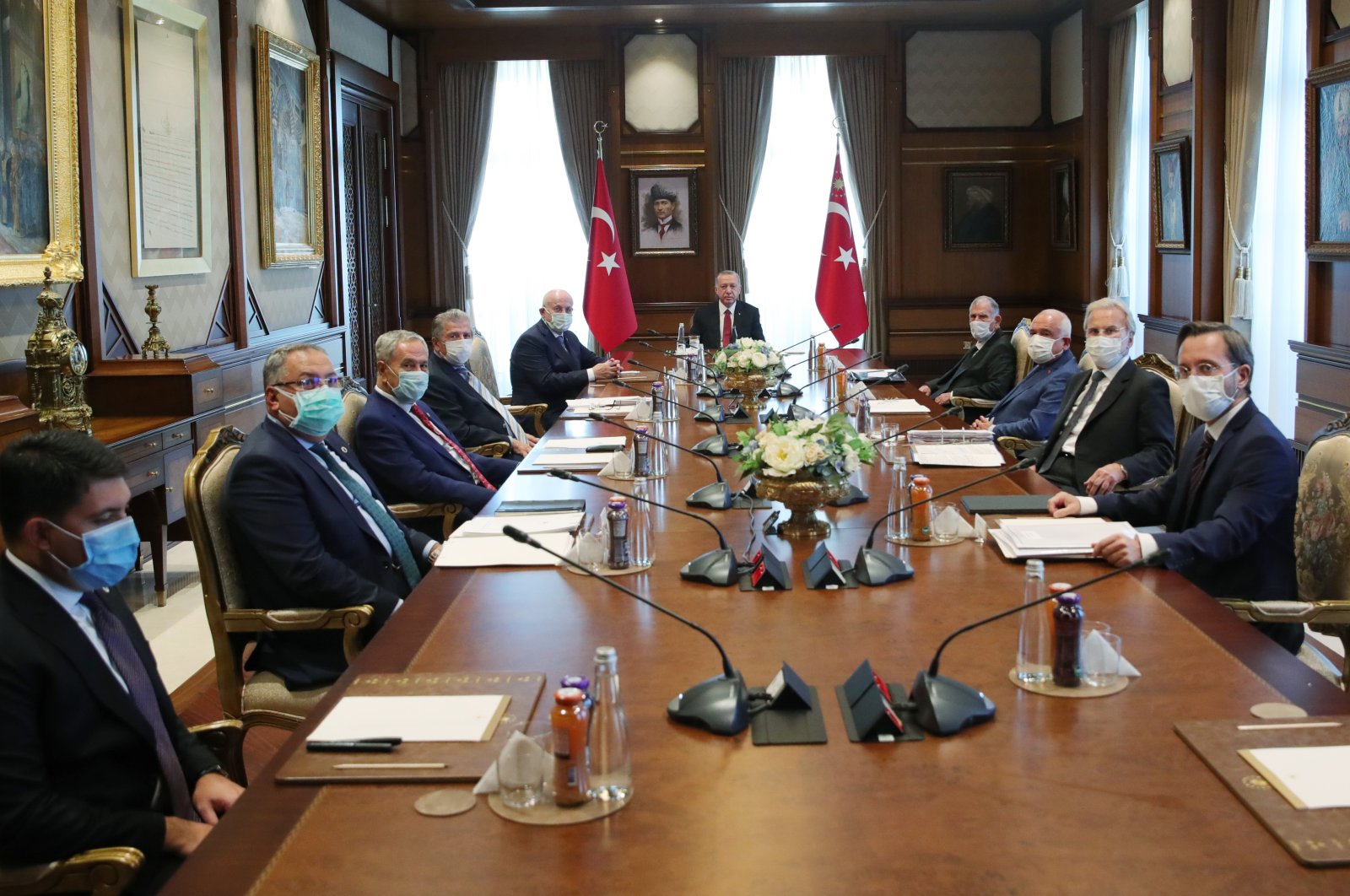 The High Advisory Board meeting chaired by President Recep Tayyip Erdoğan in Ankara on Sept. 2, 2020. (AA Photo)
