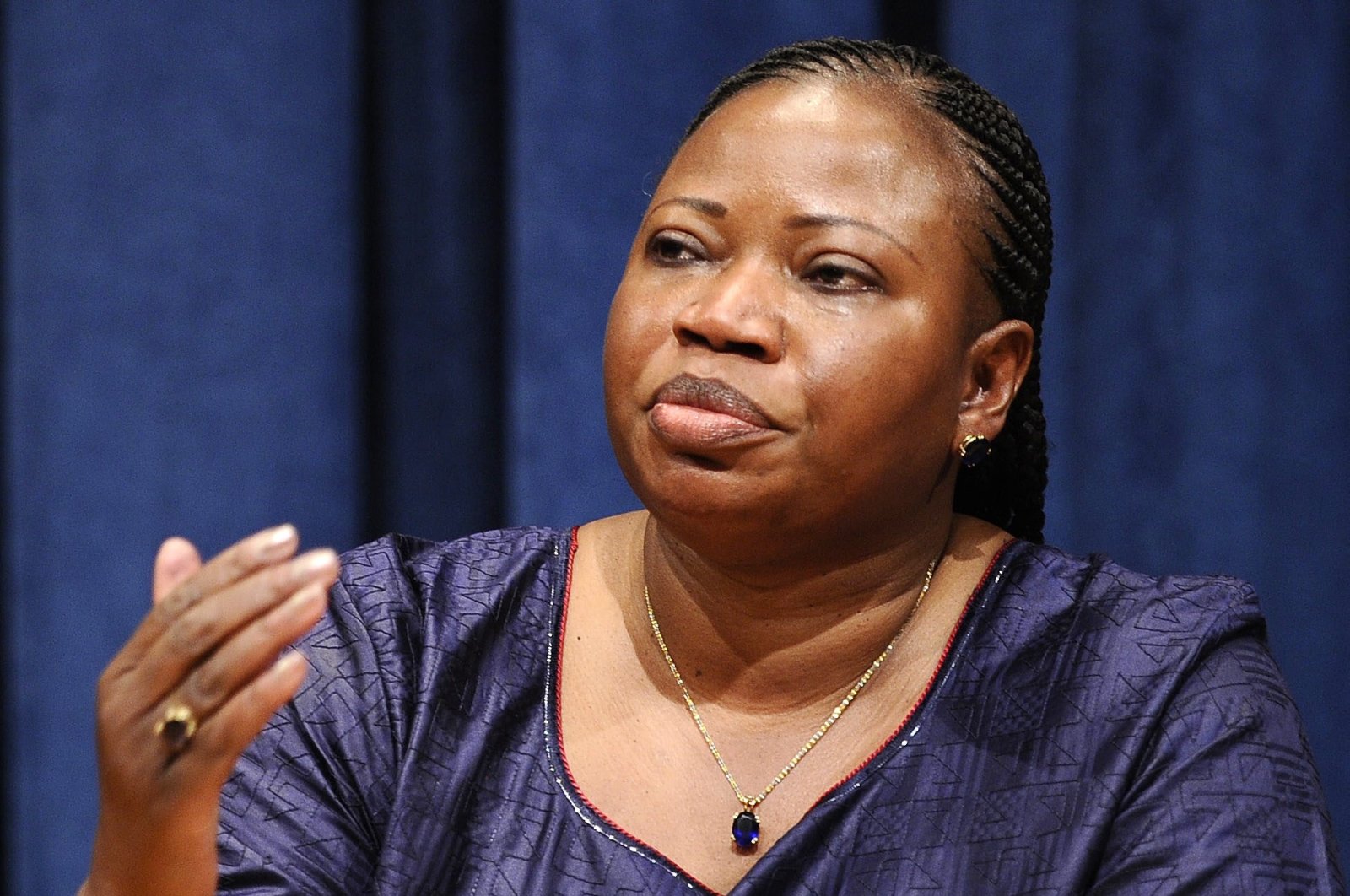 Fatou Bensouda, International Criminal Court (ICC) chief prosecutor elect, holds a press conference at the United Nations headquarters, New York, Dec. 12, 2011. (AFP Photo)