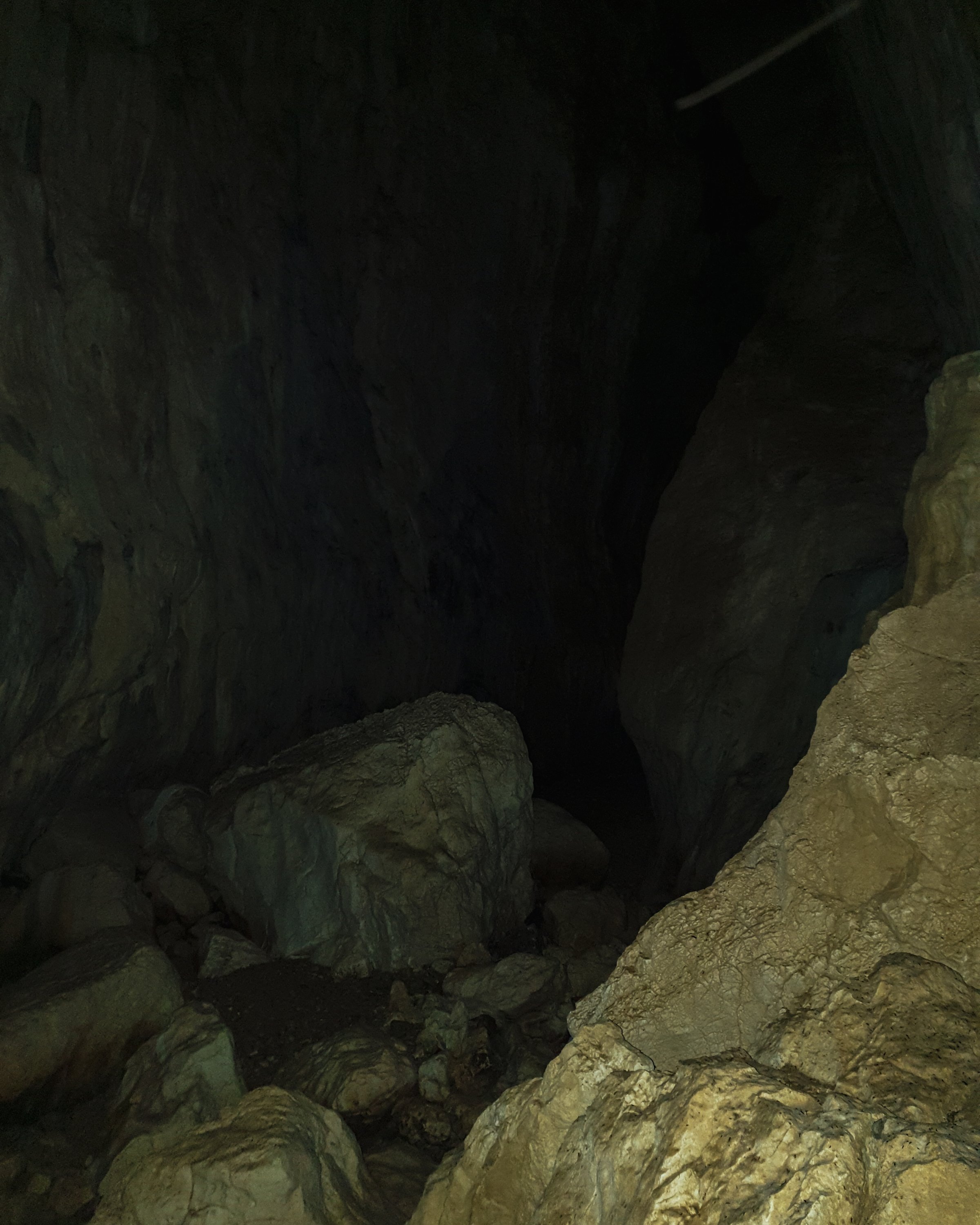 The inside of the cave is very dark, so make sure you bring a light source. (Photo by Argun Konuk)