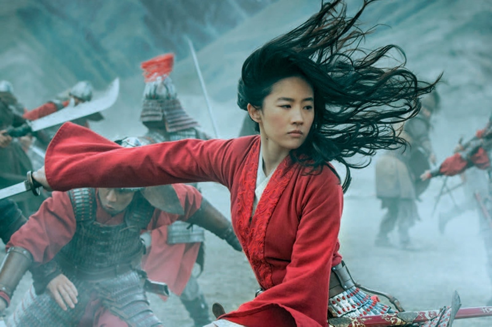 Still shot from "Mulan." 