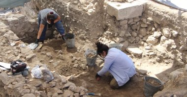 A photo from the ongoing excavations in the ancient city of Daskyleion, Balıkesir, western Turkey, Sept. 6, 2020. (AA PHOTO)
