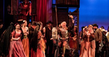 A scene from the IDOB's "Don Quixote" opera performance. (AA PHOTO)