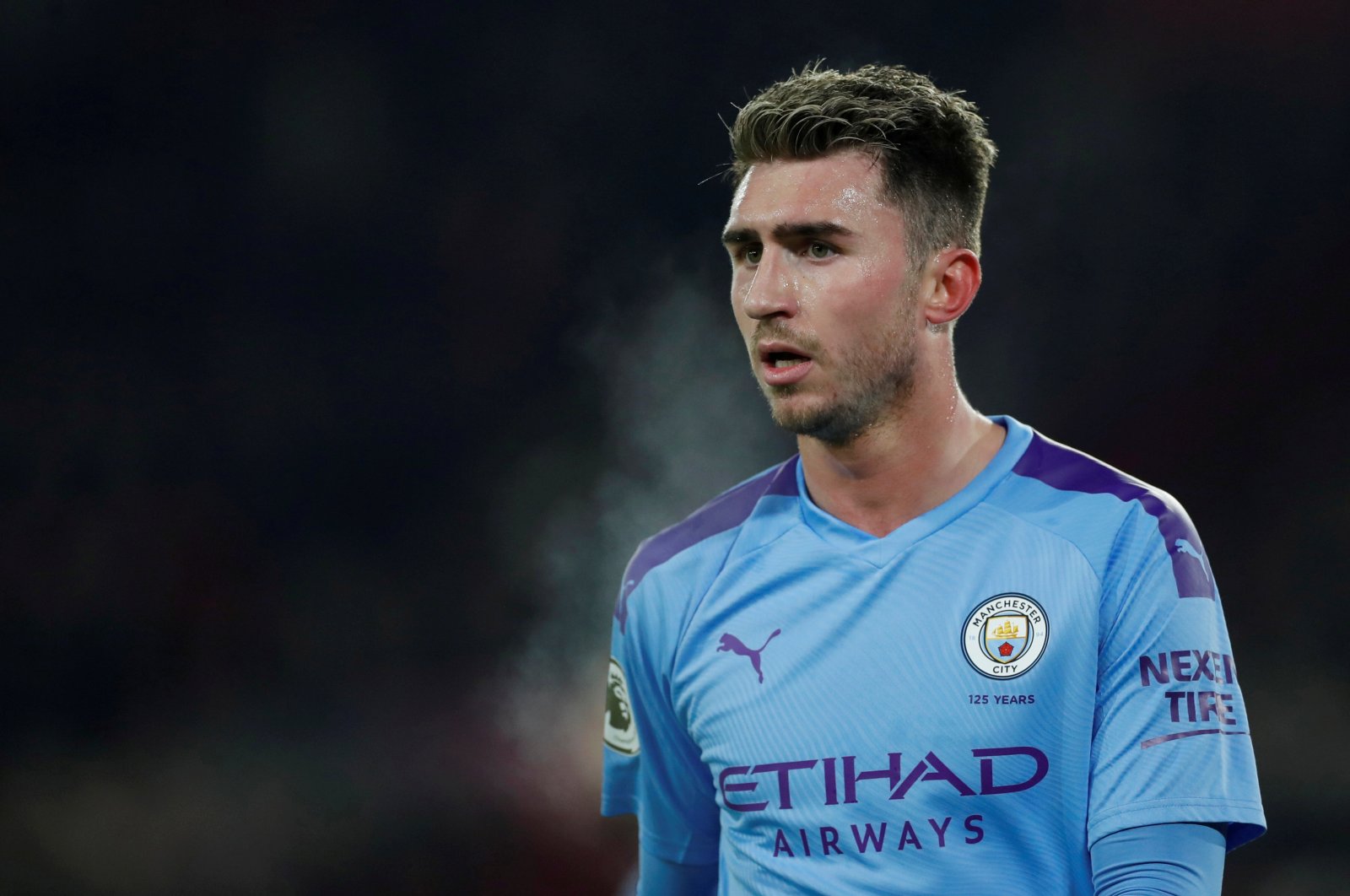 Manchester City's Aymeric Laporte during a Premier League Match against Sheffield United in Sheffield, Britain, Jan. 21, 2020. (Reuters Photo)

