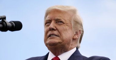 U.S. President Donald Trump speaks on the environment at the Jupiter Inlet Lighthouse and Museum in Jupiter, Florida, U.S., Sept. 8, 2020. (AP Photo)