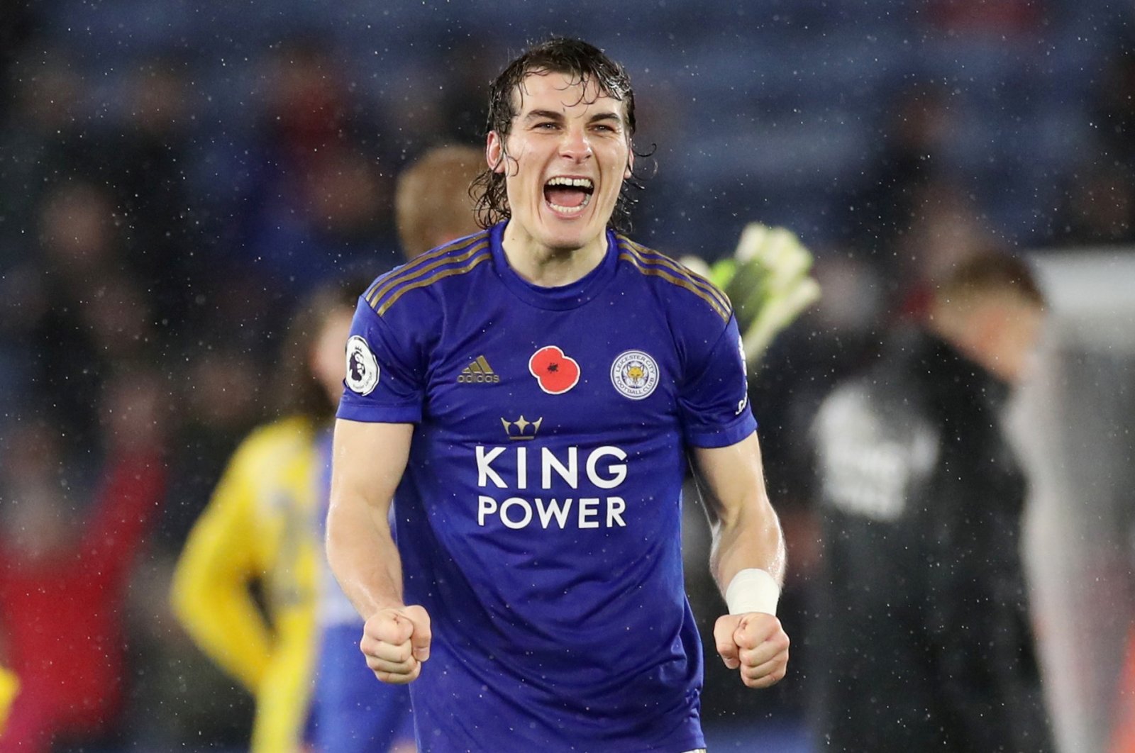 Leicester City's Çağlar Söyüncü celebrates after a match against Arsenal, at King Power Stadium, Leicester, the U.K. Nov. 9, 2019. (Reuters Photo)