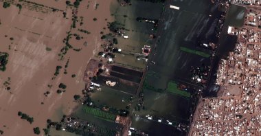 A satellite image shows Halfie Elmouluk as heavy floods sweep through Khartoum, Sudan, Sept. 5, 2020. (REUTERS Photo)